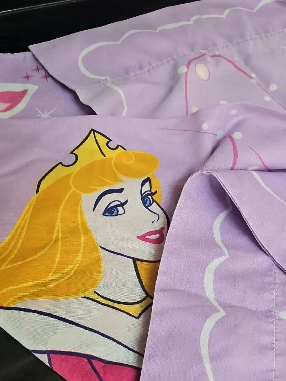 Disney Princess Vintage Pillowcase Set Snow White/Sleeping Beauty On Each One